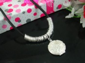 Cheap SPN0024 Fashion Leather Silver Necklace