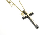 Double cross necklace  Xl00298black
