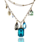 Occident retro multi-layer necklace Xl00356blue